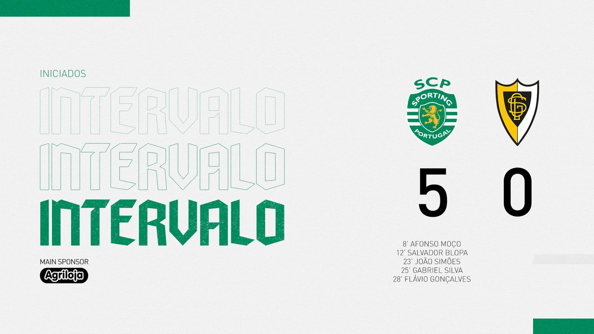 SportingCP's tweet photo. #IniciadosSCP | ⏸️ INTERVALO:
Grande primeira parte dos nossos Leões 👏
#SCPGSL https://t.co/07lGmTIkmV