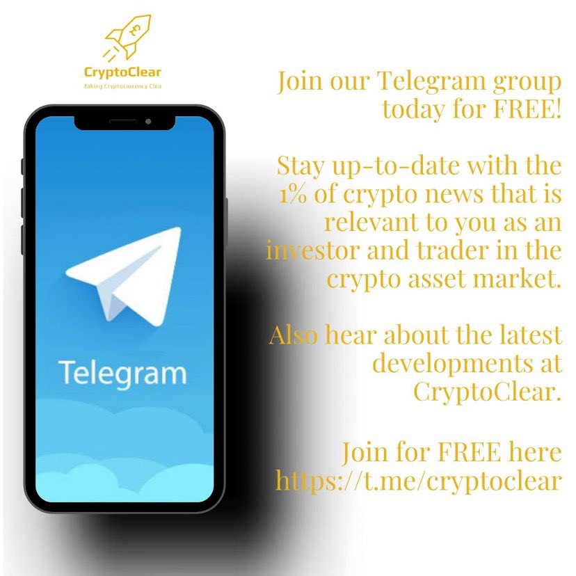 cryptoclearinfo's tweet photo. Join our Telegram group today for FREE! Stay up-to-date with the 1% of crypto news that is relevant to you as an investor and trader in the crypto asset market. Also hear about the latest developments at CryptoClear.
Join for FREE here https://t.co/gjqMWWynxx 
#cryptoclear https://t.co/gFrw6Y9KCC