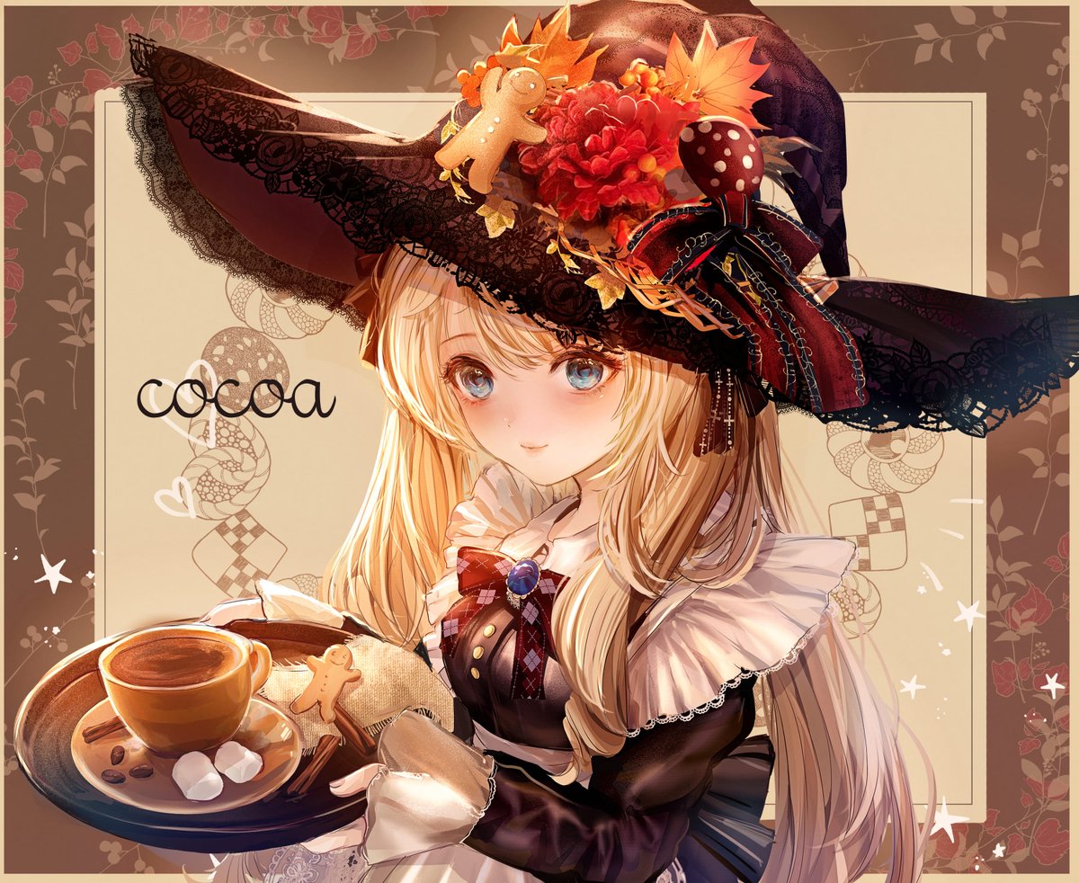 秋のお絵描き魔女 魔法世界のアートスクールに通う魔女の女の子の 秋色なロ こもりひっき 幻想少女絵のイラスト