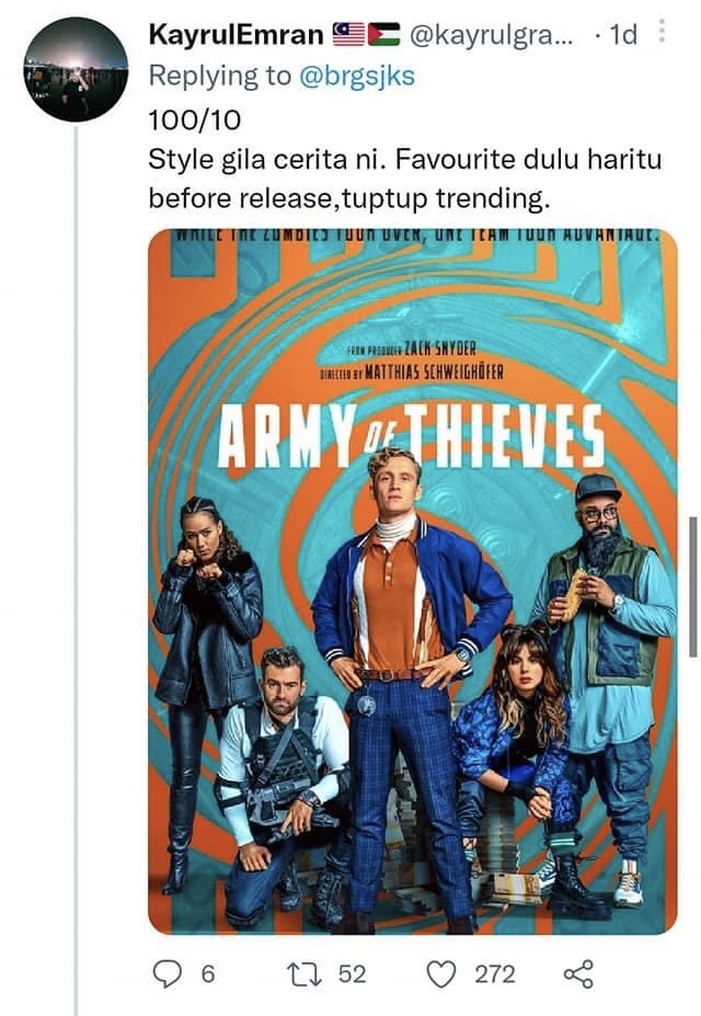 RajaCuti's tweet photo. Taktau dah nak tengok cerita apa next kat netflix?
Ni antara cadangan movie best untuk korang layan malam2, enjoy! π
Sumber: Twitter @brgsjks
#RajaCuti #RCTrendingΒ #Netfllix #Movies https://t.co/6IY7gAcNb4
