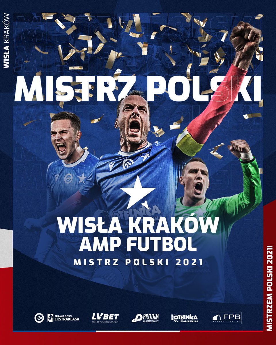 WislaKrakowAMP's tweet photo. JESTEŚMY MISTRZAMI POLSKI!!! 🔵⚪🔴 https://t.co/T6JDJnwSzj