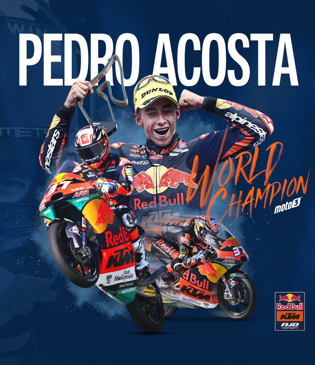 RedBull_KTM_Ajo's tweet image. 🏆 PEDRO ACOSTA IS THE 2021 MOTO3 WORLD CHAMPION!!! 

| #RookieChamp🦈 | #GivesYouWings | #ReadyToRace | #MotoGP | #AjoMotorsport | #AjoFamily | #ROADTOMOTOGP