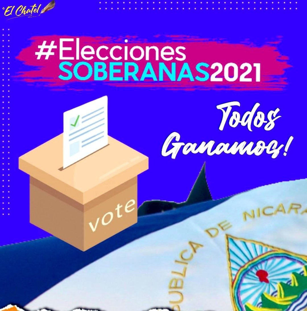 Iniciamos este gran día de victorias, con la bendición de Dios, en el que inicia la gran fiesta cívica de esta Nicaragua Bendita y Siempre Libre, que hoy se engalana y vota con amor, fe, dignidad y soberanía.
#EleccionesSoberanas2021
#UnidosEnVictorias
#FuerzaDePuebloQueVence