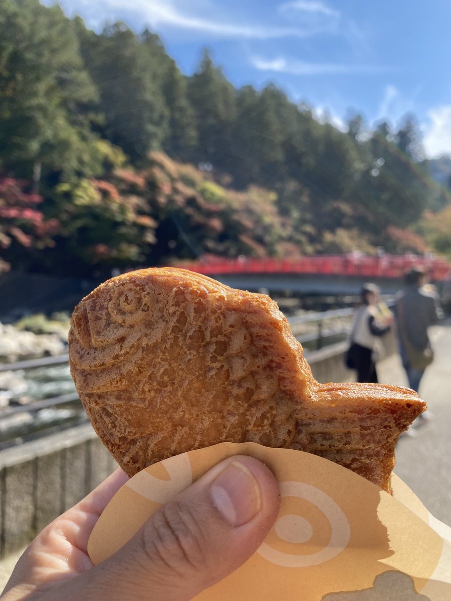 mshin7714's tweet photo. 香嵐渓🍁#紅葉 #たいやき https://t.co/H6mJDb4O0t