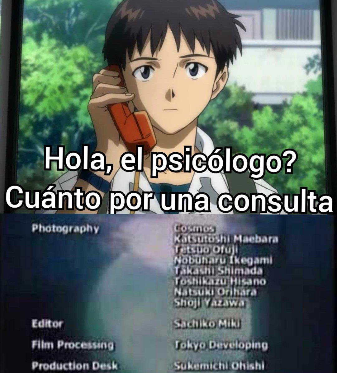 JWulen's tweet photo. Evangelion podría haber durado 1 capítulo https://t.co/rr52EkThSW
