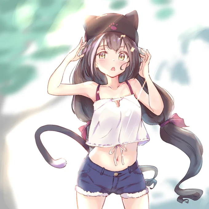 #いいおなかの日
へそチラキャルちゃん(再掲) 