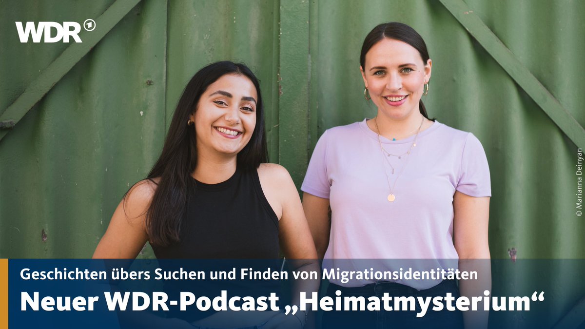 WDR's tweet photo. Jeder dritte Mensch in NRW hat einen Migrationshintergrund. Wie finden sich da Identität und Zugehörigkeit?😌 

Ein spannendes Thema für einen Podcast, der am 9. November seinen Neu-Start als WDR-Format feiert😊! 

Für mehr Infos zu „Heimatmysterium“: https://t.co/VA1eKcDxKk https://t.co/K0Mvx2jYpj