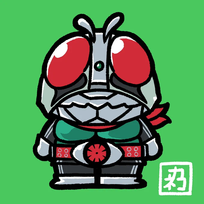 今日のお絵描き。かめんらいだぁ。 