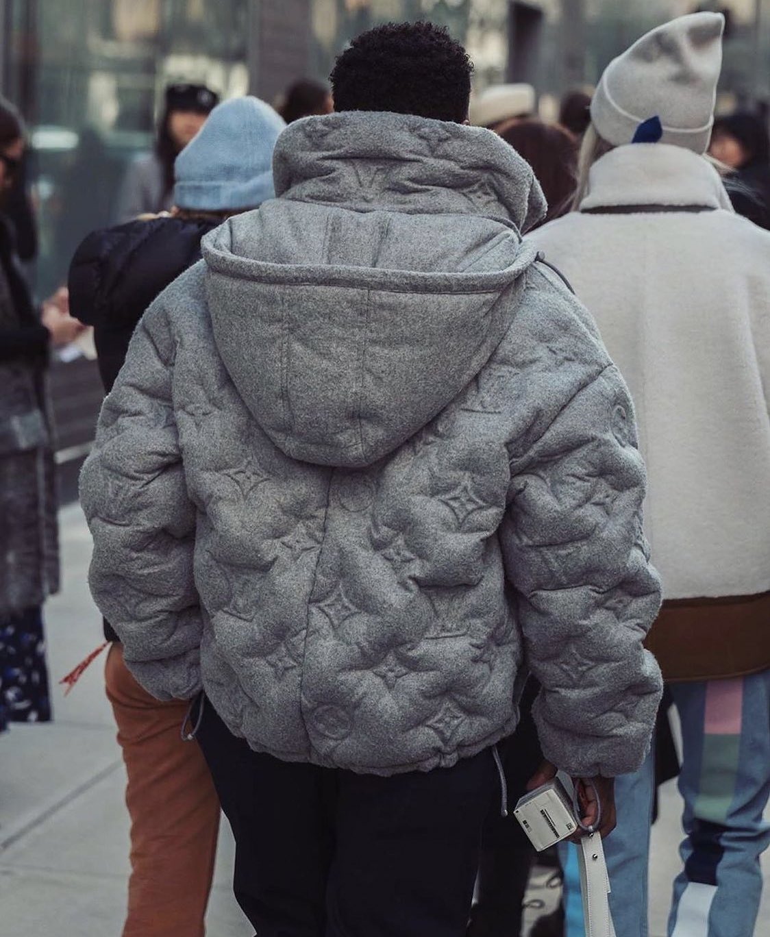 lv grey puffer jacket