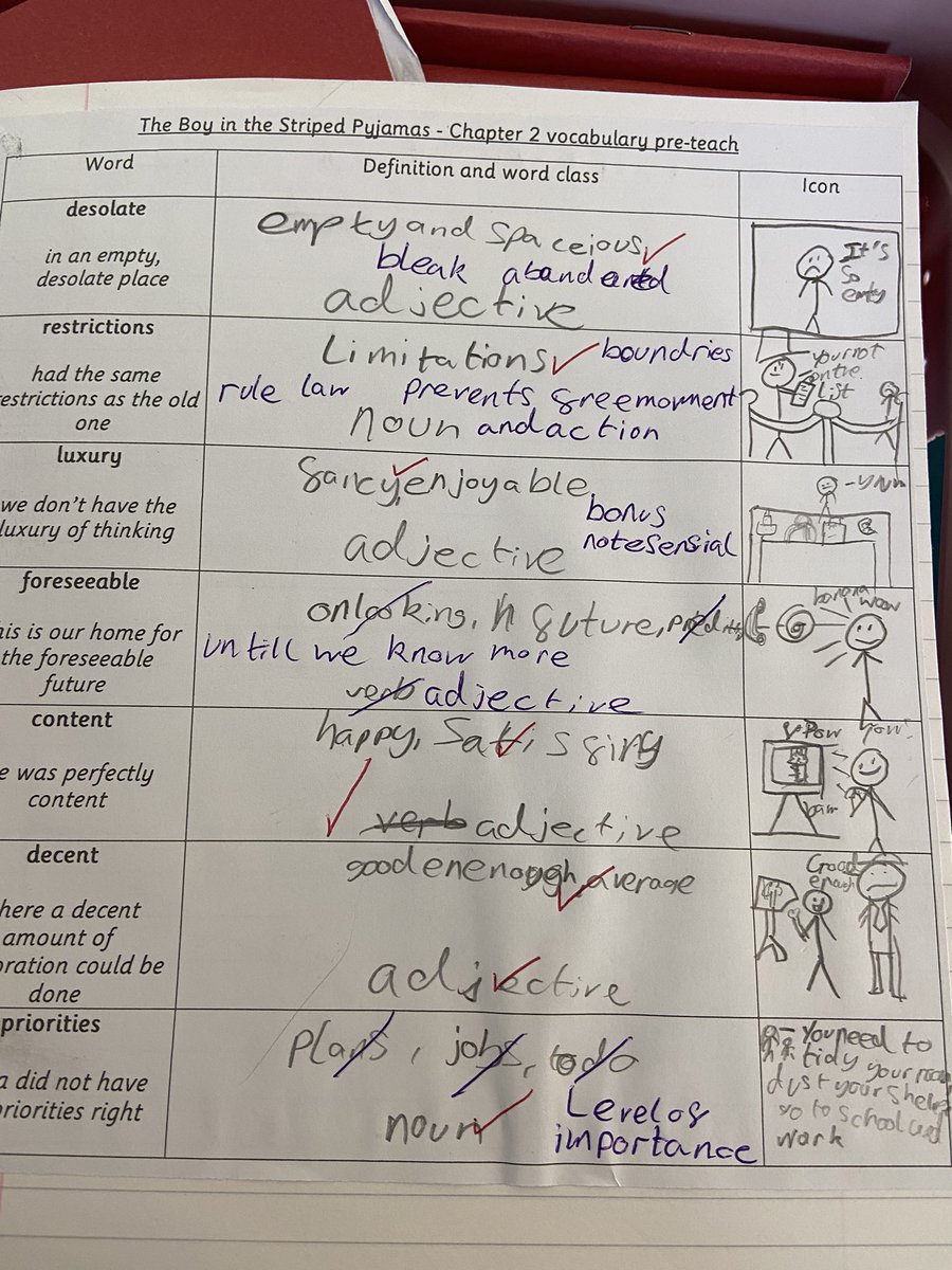 WarnhamCEP's tweet photo. Year 6 really enjoyed a bit of vocabulary pre-teach for the novel this week. Thank you @MissStanleyYr6 for the inspo! 📖 https://t.co/RdxMEry5DO