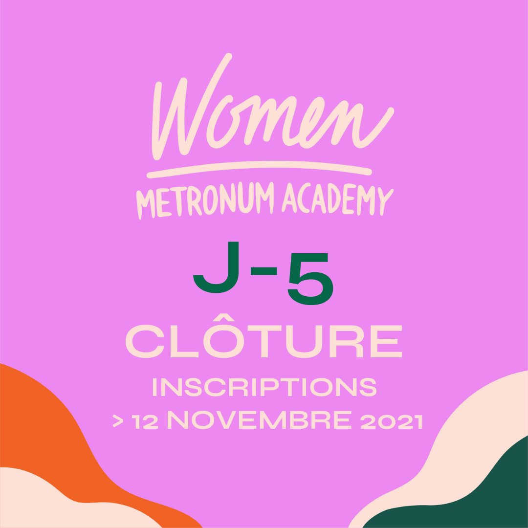 💥J-5 avant la fin de l'appel à candidatures de la Women Metronum Academy #2 ! 💥

Dépêchez-vous de candidater 👉 buff.ly/2Ifx1Za

@girlsdontcryTLS <a href="/isdaT_fr/">isdaT</a> <a href="/shesaidso_fr/">shesaid.so France</a>