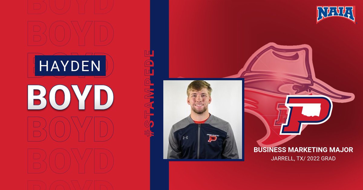 🚨SENIOR SPOTLIGHT🚨
Hayden Boyd is today’s senior spotlight! He is a Marketing Major at OPSU. After he graduates he aspires to own his own business. Best of luck <a href="/thomasboyd00/">Hayden Boyd</a> ! #stampede
