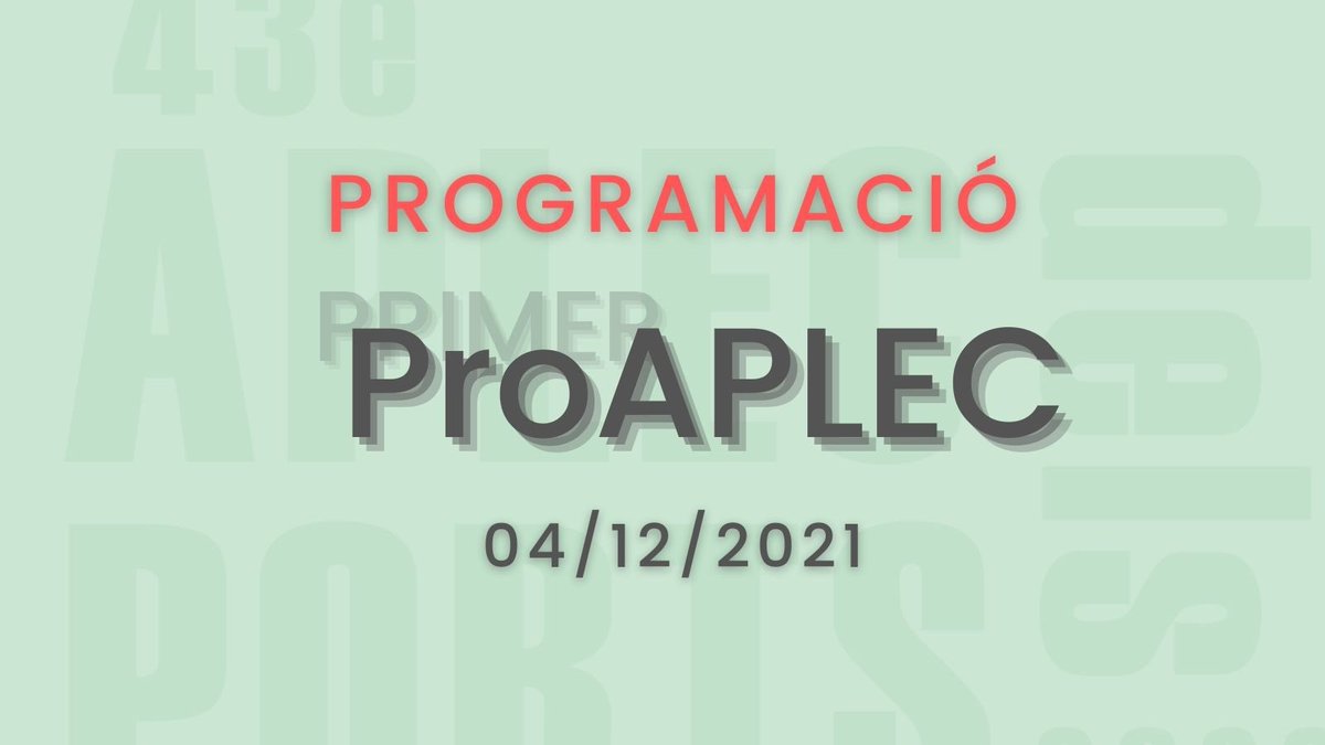 AplecdelsPorts's tweet photo. 📢 Ja està aquí tota la programació per al Primer #ProAplec 📢    

👉🏽Per a més informació sobre l'esdeveniment, podeu entrar a la notícia de la nostra web https://t.co/rZL2focQJw

➡️ Cal inscripció prèvia. https://t.co/LN5aOooSvA

Us esperem a Portell el dia 4 de desembre!! https://t.co/xKDmlv3yWl