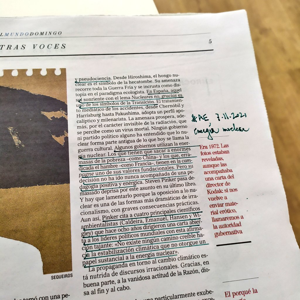 jbjimenez's tweet image. ¿Es irracional el tratamiento que damos a la nuclear como fuente de energía? ¿Sería procedente un "mientras tanto" hasta el pleno desarrollo de otras energías limpias? #Racionalidad #Pinker