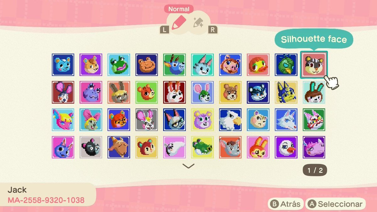 ElvisJack69's tweet photo. Other 3 patterns of villagers faces, in total I'm making 78 of 413 X'D
#AnimalCrossingNewHorizons #animalcrossing #acnh #どうぶつの森 #NintendoSwitch #animalcrossingpatterns #AnimalCrossingDesigns #pixelart #あつまれどうぶつの森 #あつ森 https://t.co/qYMz01Geha