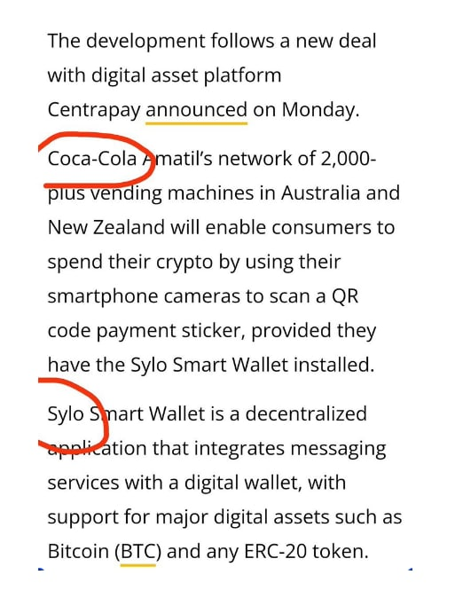 $SYLO has a deal with Coca-Cola! Bangin!