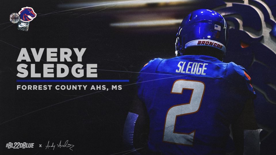 AverySledge's tweet photo. Blessed to receive another offer from Boise State University #bleedblue #bronconation @AABroncoHC https://t.co/FgXi99YVbQ