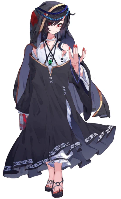占い師で宝石商で盗賊の立ち絵 