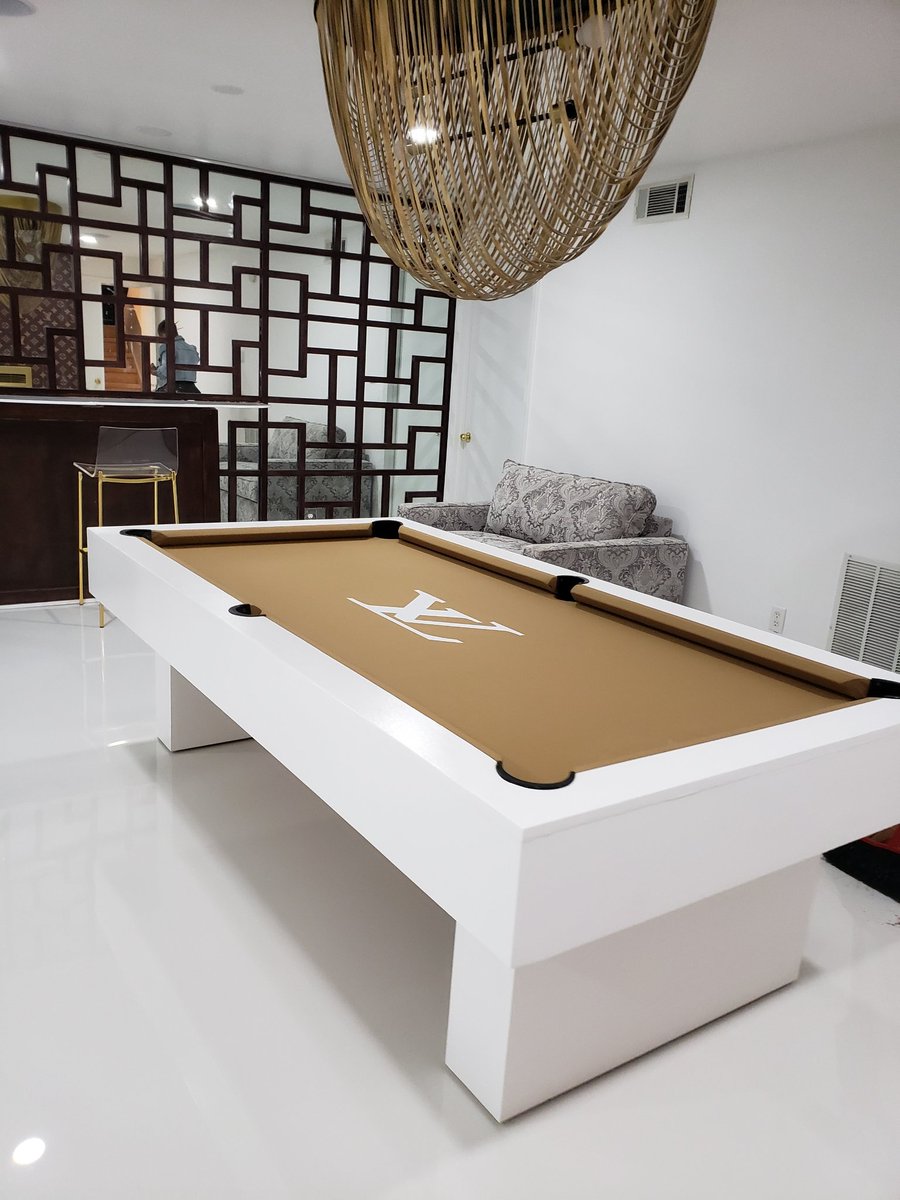 McCorkleDesigns's tweet photo. #Victoria #style #pooltable #billiards🎱 #game #custom #company #Tan #felt #all #white #finish #louisvuitton #logo #design #furniture #homedecor #modern #contemporary #steampunk #wood #company #penthouse #suite #studiolife #events #production #customfurniture #mccorkledesigns https://t.co/iDUTLxutXU