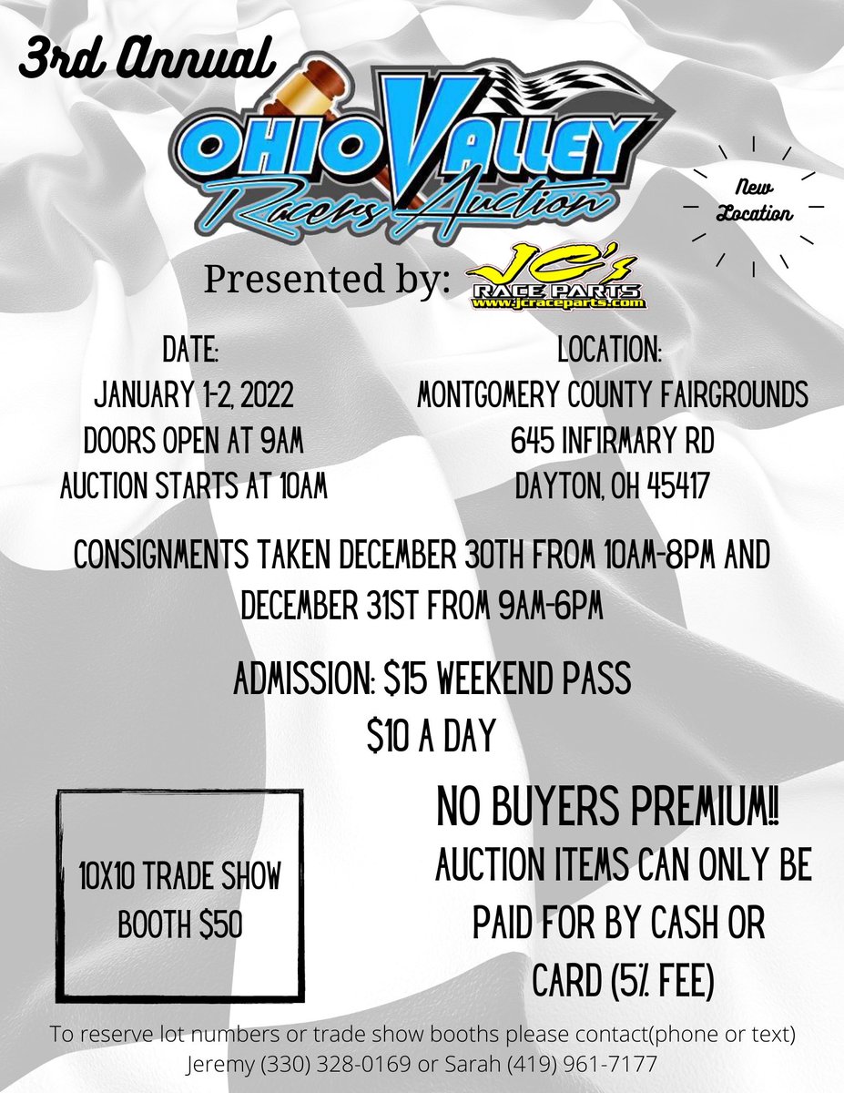 Always looking for vendors and racetracks/series to spend the weekend with us! All racetracks and series get to set up a table for FREE