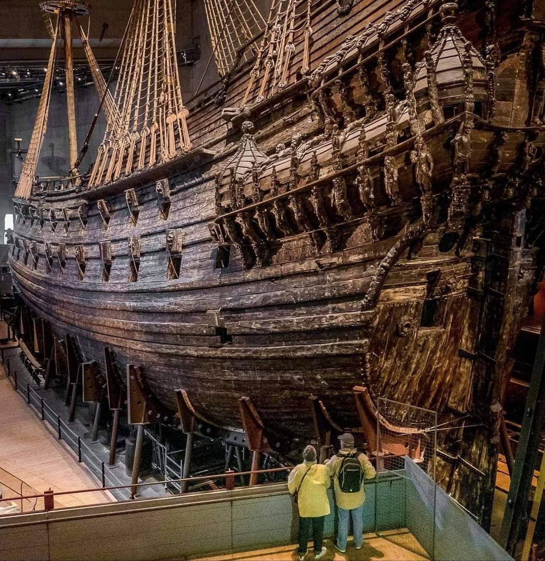 The Swedish warship Vasa. It sank in 1628 less than a mile into its maiden voyage and was recovered from the sea floor after 333 years almost completely intact.

Now housed at the Vasa Museum in Stockholm, is the world's best preserved 17th century ship.

#archaeohistories