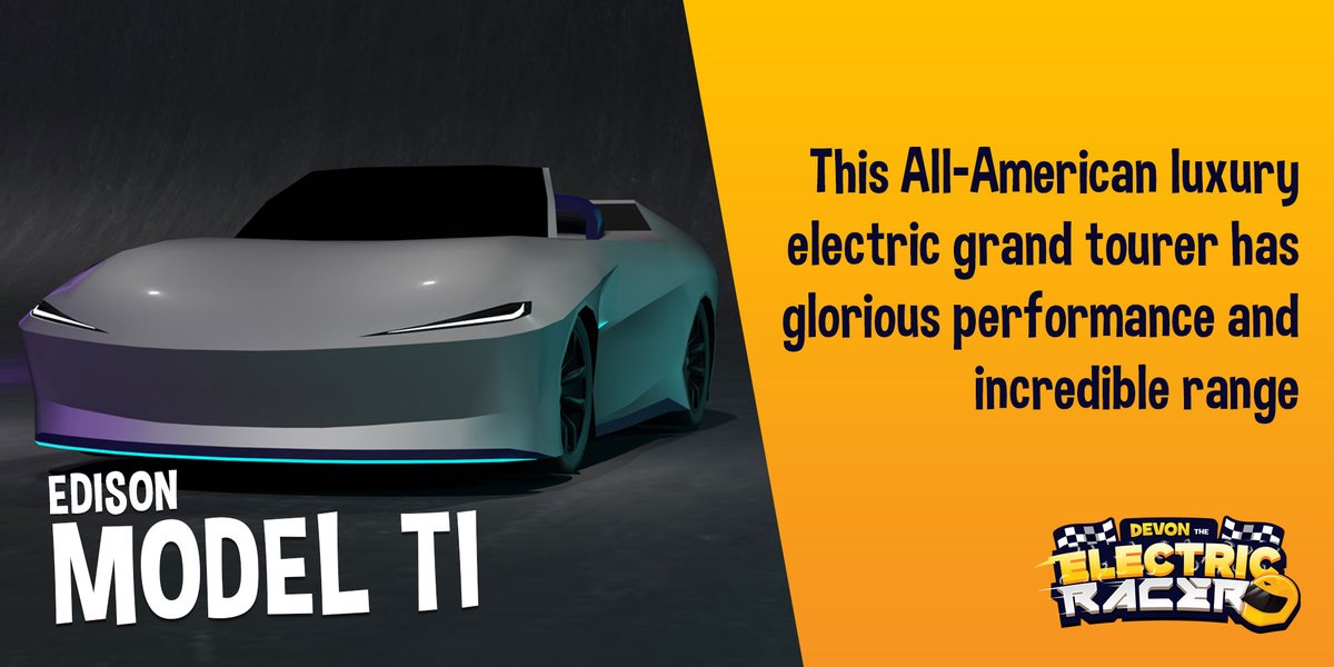 scratchmarkuk's tweet photo. This All-American luxury electric grand tourer has glorious performance and incredible range! Play Devon the Electric Racer free on #iOS and #Android

https://t.co/gNHkidauWW

#indiegame #indiegamedev #mobilegame #ev #electricvehicles #electricvehicle #electriccar #mobilegaming https://t.co/IlJDjftkFH