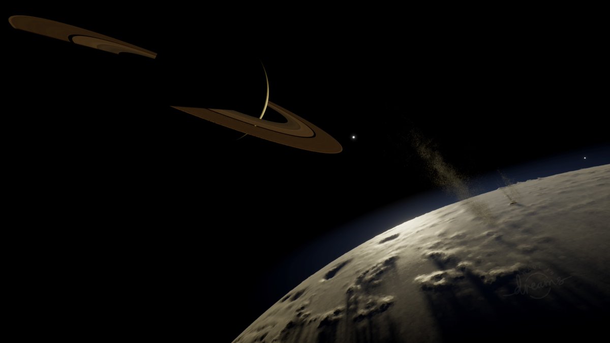 Saturn from Enceladus. 

Made in Dreams

#PS5Share, #Dreams #dreamsps4 #astronomicalart #solarsystem #spaceart #vr