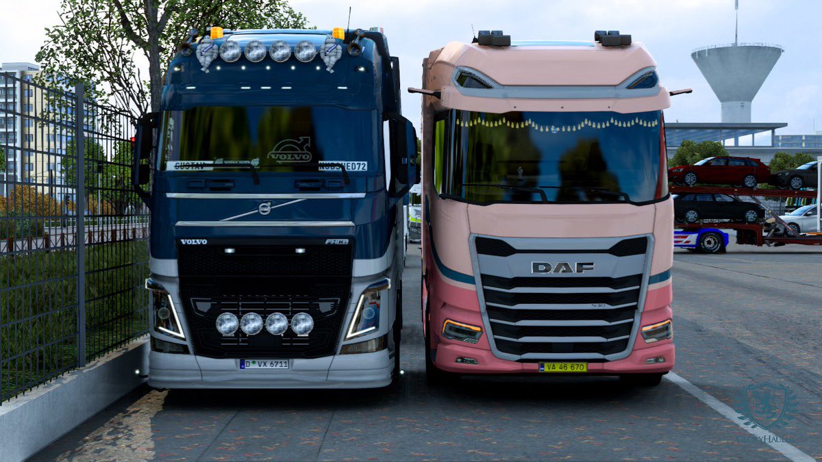 JegerLeonHan's tweet photo. [Thread 1] Some memories from the V2E convoy. Such a nice trip!

#EuroTruckSimulator2 #SupervisedByOCSC https://t.co/ONRP9Ifyb3