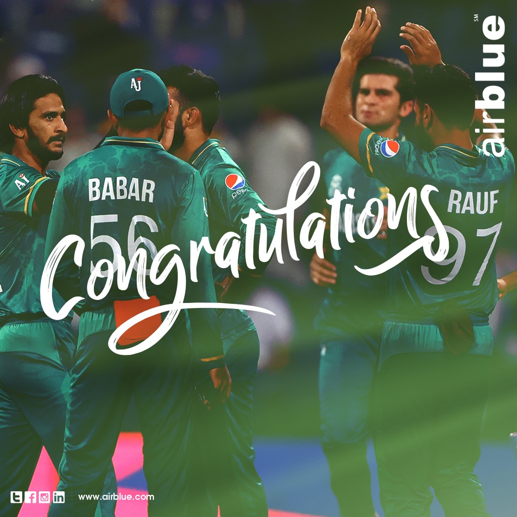 airblueairline's tweet photo. Soaring high as ever! Congratulations team Pakistan.
#pakistant20cup #icct20worldcup2021 #TeamPakistan #pakistanvsscotland https://t.co/x9pgh7YevI