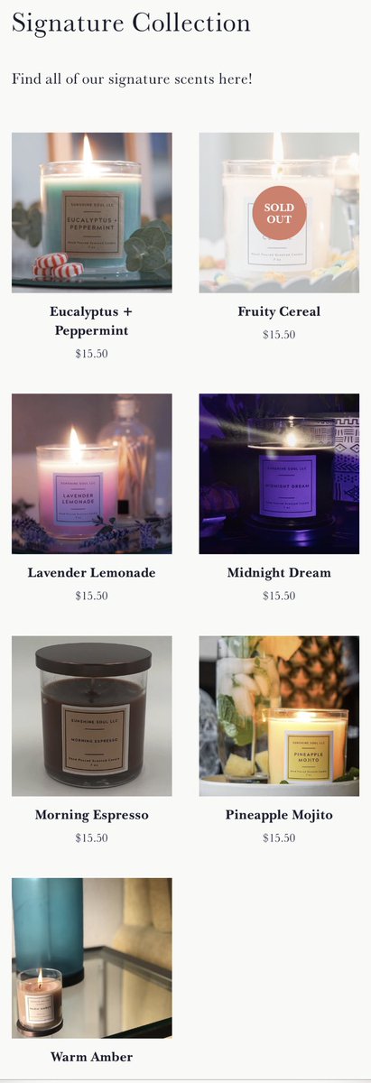SunshineSoulLLC's tweet photo. Check us out at https://t.co/77fUldLUEY #Candles #handmade #BlackOwned ❤️🕯 https://t.co/dLUKoeVI9l