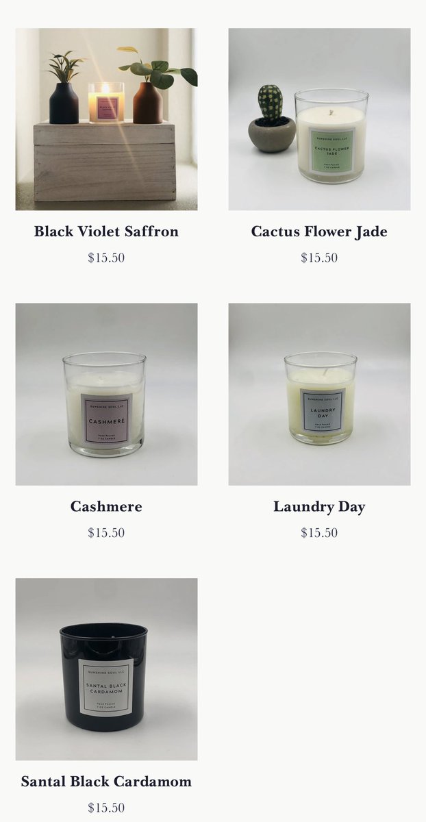 SunshineSoulLLC's tweet photo. Check us out at https://t.co/77fUldLUEY #Candles #handmade #BlackOwned ❤️🕯 https://t.co/dLUKoeVI9l