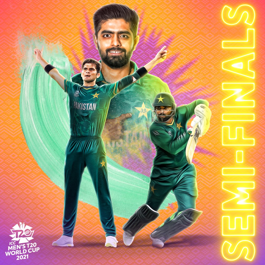 ICC's tweet photo. We have our Men's #T20WorldCup 2021 semi-finalists 🔥

Australia, England, New Zealand and Pakistan! https://t.co/l85eefLmKH