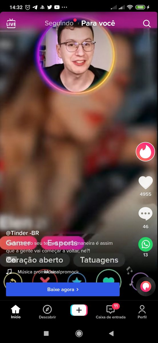 YTSubZero2's tweet photo. @sharshock no Tinder , vou falar pra Iza 😅🤣🤣🤣 https://t.co/MzVhna8FK6