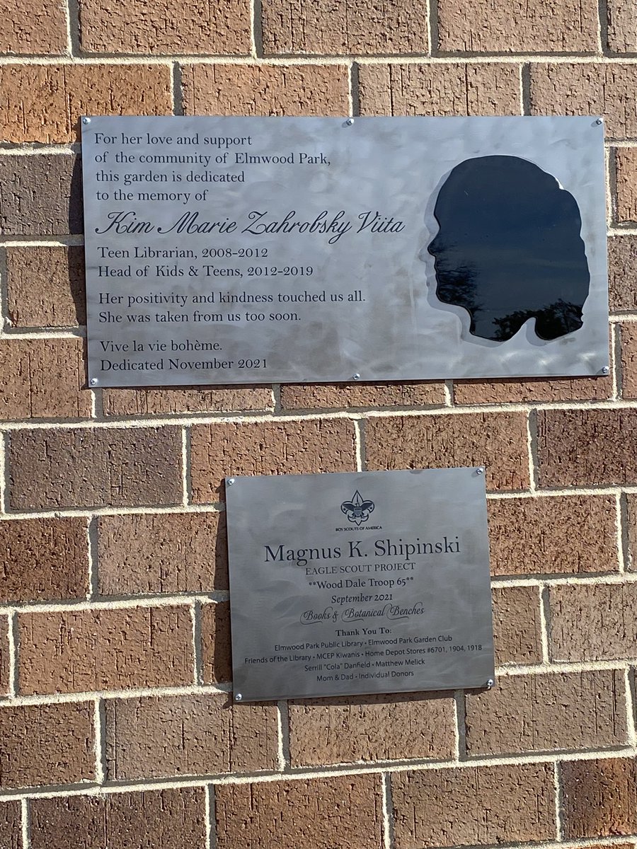 8201nancylass's tweet photo. Library flower garden dedication. Wonderful addition to our community. https://t.co/VVzBofiOOe