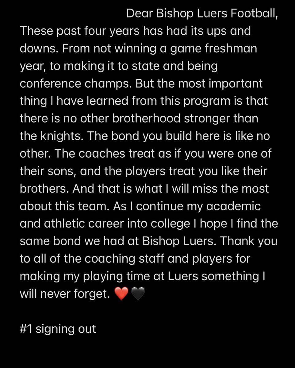 Thank you ❤️🖤 <a href="/BishopLuersFB/">Bishop Luers Football</a> <a href="/DarrionWhite25/">Darrion White</a> <a href="/mickster51/">Mick Palmer</a> <a href="/Palms54/">Ryan Palmer</a> <a href="/JeffStanski/">Jeff Stanski</a> <a href="/JohnPFelts/">John Patrick Felts</a>
