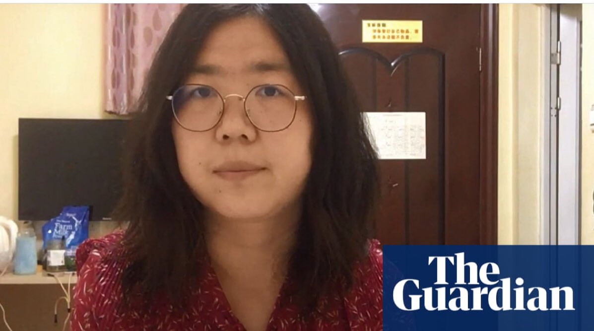 Zhang Zhan, the Chinese journalist who’s about to starve to death in prison after reporting on Covid from Wuhan. Some Indian journalists can thank both god and the Indian democracy that they are reporting against India while living in India.
#ZhangZhan