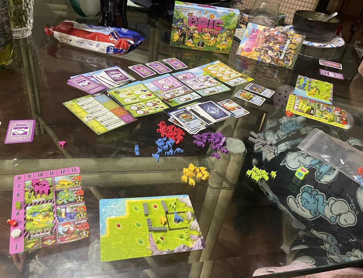 tacticmeepdepot's tweet photo. First play of Tiny Epic dinosaurs. Great game and a little package @dexenvoy and @Gamelyn_Games https://t.co/lH2UoEIpwx