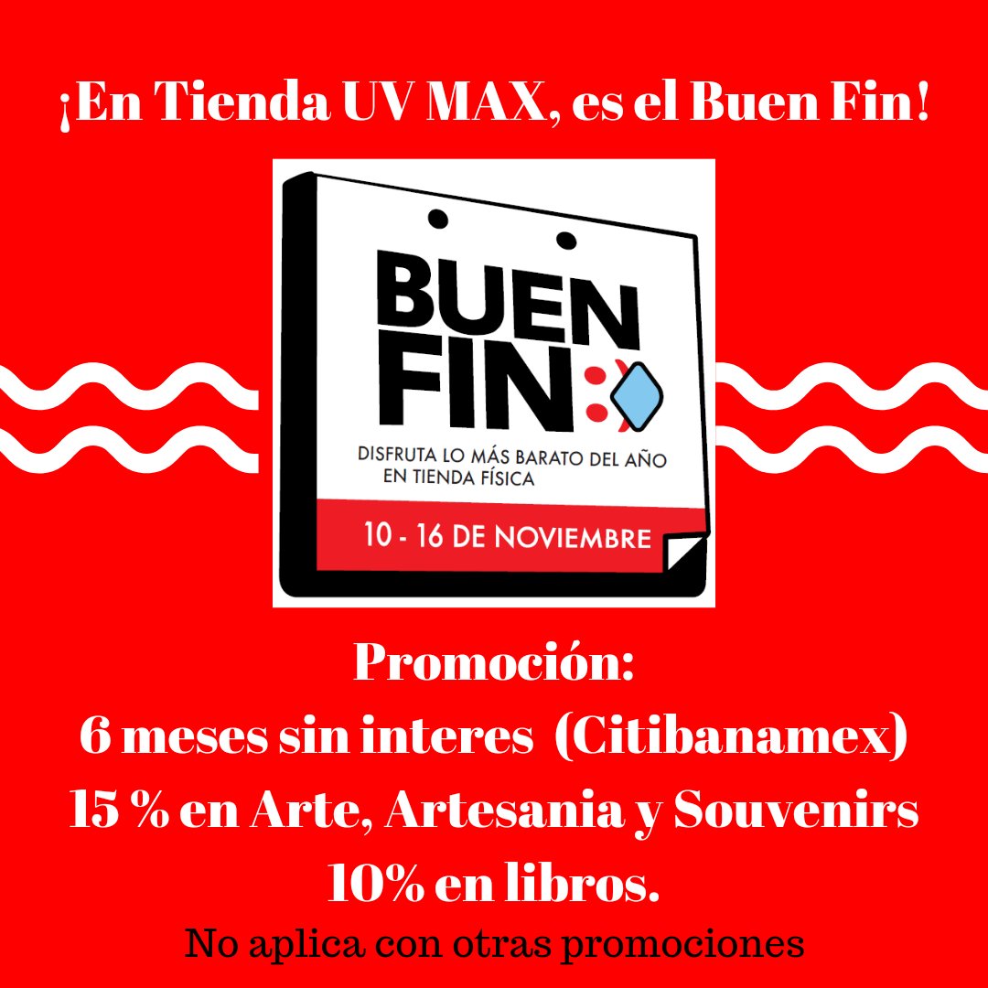 ¡En Tienda UV MAX,  tendremos semana del  Buen Fin!
#xalapa  #buenfin2021