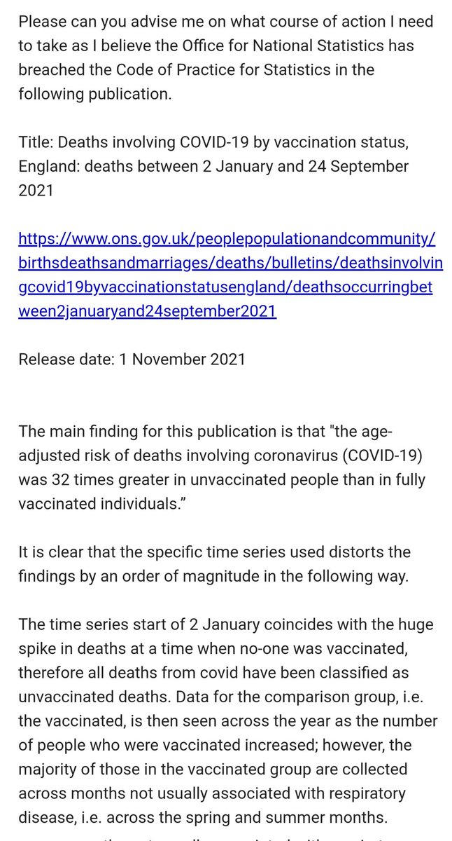 james_freeman__'s tweet photo. See attached the letter I have sent to @UKStatsAuth &amp; the National Statistician outlining the Code of Practice for Statistics breach by @ONS

I am genuinely disappointed, let us hope that the remedy restores my faith in @ONS https://t.co/HfFbgVMd7M