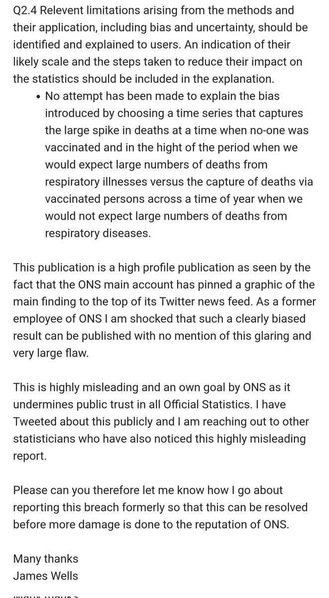 James Freeman (@james_freeman__) on Twitter photo See attached the letter I have sent to <a href="/UKStatsAuth/">UK Statistics Authority</a> & the National Statistician outlining the Code of Practice for Statistics breach by <a href="/ONS/">Office for National Statistics (ONS)</a>
I am genuinely disappointed, let us hope that the remedy restores my faith in <a href="/ONS/">Office for National Statistics (ONS)</a> See attached the letter I have sent to <a href="/UKStatsAuth/">UK Statistics Authority</a> & the National Statistician outlining the Code of Practice for Statistics breach by <a href="/ONS/">Office for National Statistics (ONS)</a>
I am genuinely disappointed, let us hope that the remedy restores my faith in <a href="/ONS/">Office for National Statistics (ONS)</a>