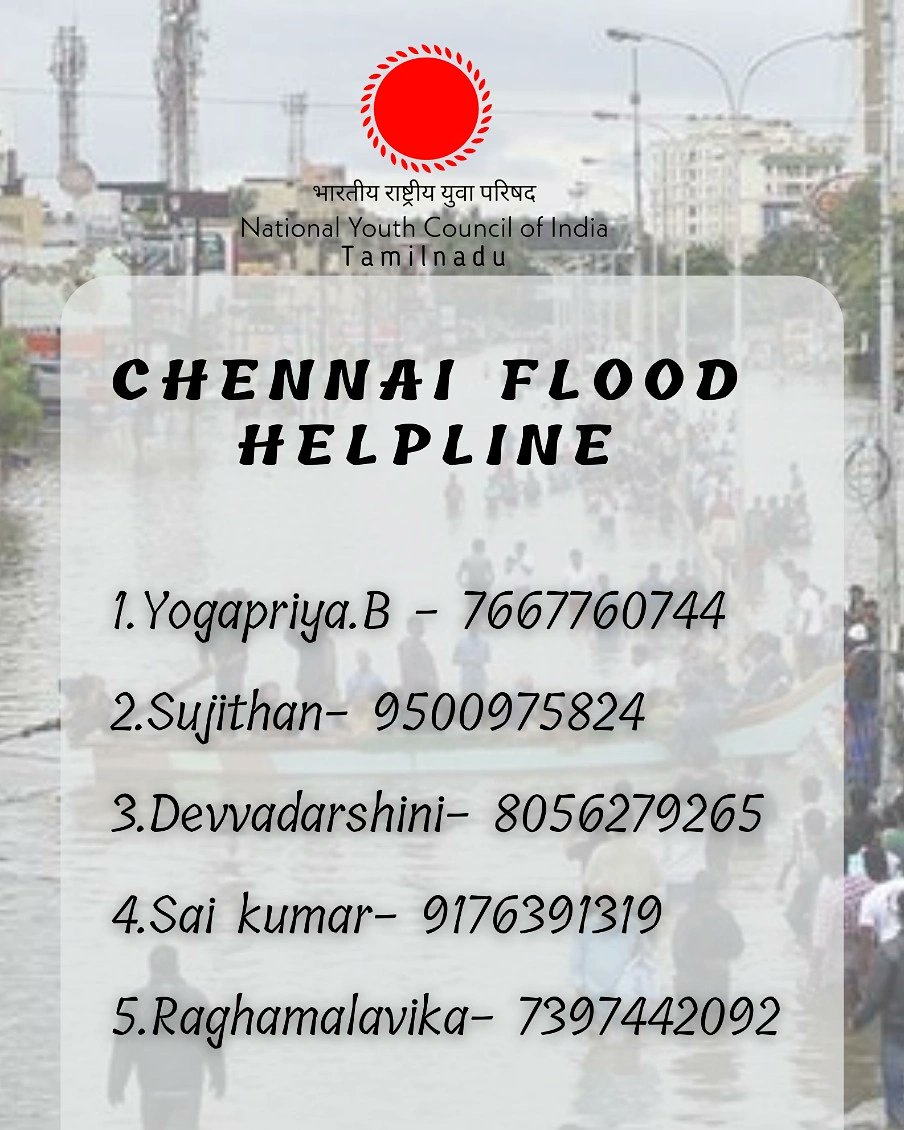 tenali_tweetz's tweet photo. #ChennaiRain Spread a word and stay safe🙏🏻
@amarprasadreddy @Nyci4india
#ChennaiRains #ChennaiRains2021 #Helpline #chennaihelpline #HelplineNumbers #ChennaiRain https://t.co/Qp1X9IVhjT