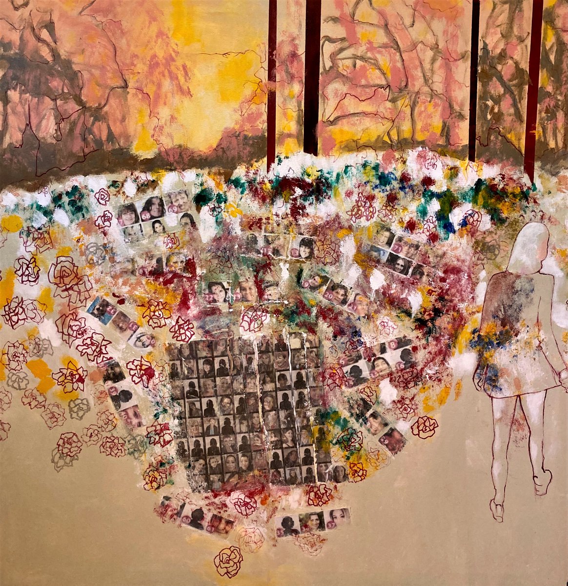 WORK OF THE MONTH - Suzan Swale (b. 1946) 'Clapham Common' 2021, acrylic paint & print on canvas, 150 x 150 cm, £ POA

An important new work, marking 81 other UK women killed in 28 weeks following the brutal murder of Sarah Everard

© Suzan Swale. All rights reserved

#suzanswale