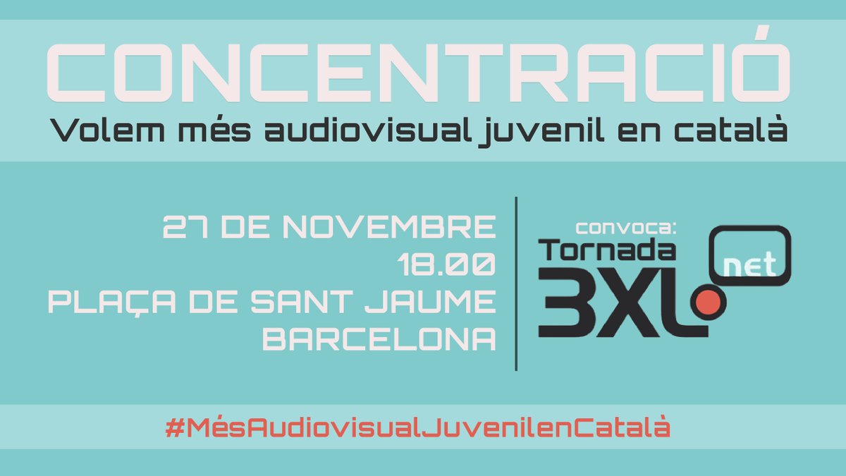 tornada3xl's tweet photo. Si voleu que les noves generacions dels territoris de parla catalana puguin veure-la i puguin veure sèries d'anime similars i actuals en la nostra llengua, veniu a la concentració del pròxim 27 de novembre i envieu-nos un dm per fer-hi de voluntaris anticovid. https://t.co/s939mPwUgG