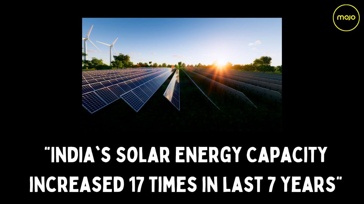 themojostory's tweet photo. #India on November 7 told in the #COP26 summit that its #SolarEnergyCapacity stands at about 45 gigawatts after it increased 17 times in the last 7 years. https://t.co/ORs1fjqoNI