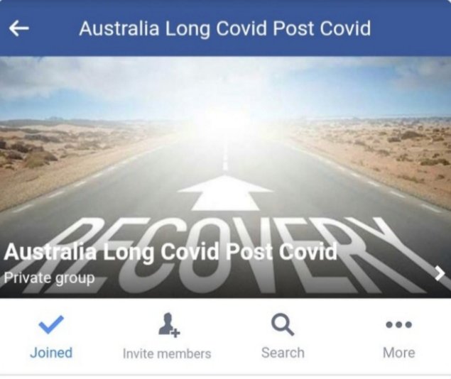 deesantoshi's tweet photo. Australians with PACS are welcome to join this facebook support group #CountLongCovid https://t.co/HQYOXdcd7I