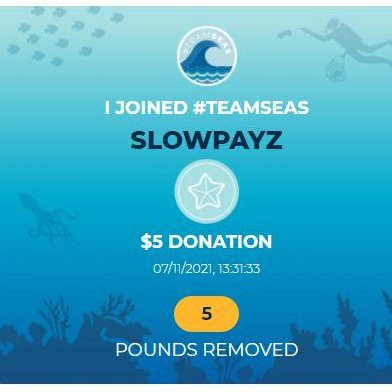 SlowPayz's tweet photo. #TeamSeas :) https://t.co/FPcoo1Yc9y
