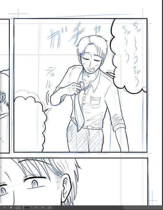 進捗!初めてシャニP描いた!! 