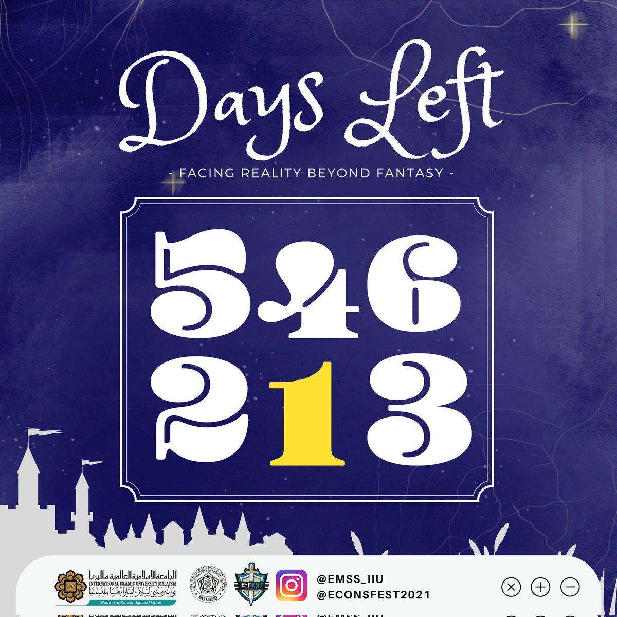 1 day to go!⏳ 

Don’t forget to mark your calendar if you haven’t done it yet ✊🤩
 
For more information, can visit our linktree account for the latest updates! 🤩

linktr.ee/econsfest21