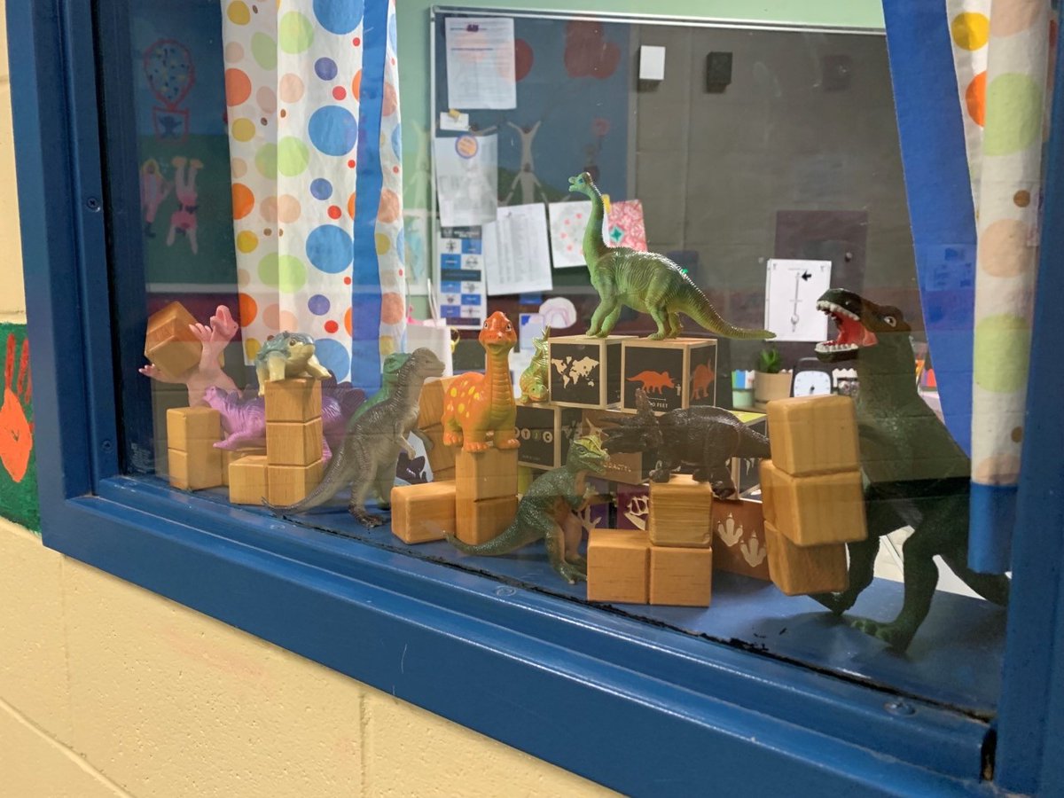 hrouelle's tweet photo. It's Dinovember, thanks to my @HowardCenterVT clinician! Her office is centrally located and we are having a blast seeing what those dinosaurs are up to! A great way to get students involved in bringing smiles to our school community. #creativity #spreadingjoy #Buildingwithblocks https://t.co/EdPnMrMclw