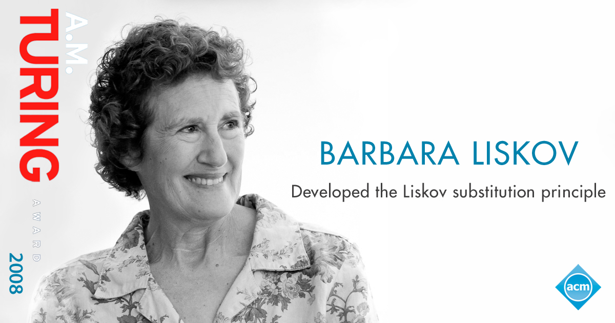 Happy birthday to Barbara Liskov! Liskov received the 2008 #ACMTuringAward for contributions to practical &amp; theoretical foundations of programming language &amp; system design, especially related to data abstraction, fault tolerance, &amp; distributed computing. bit.ly/302nDgX